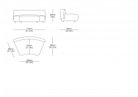 Central curved element