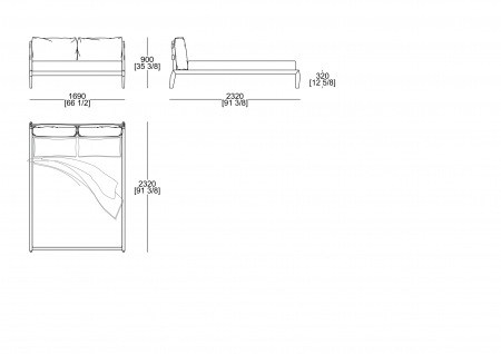 Letto rete fissa (materasso 1600 x 2000 mm)
